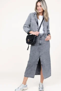 Fashion Co'Couture Denim Cropped Jacket Vika | Grijs... | | Little Soho