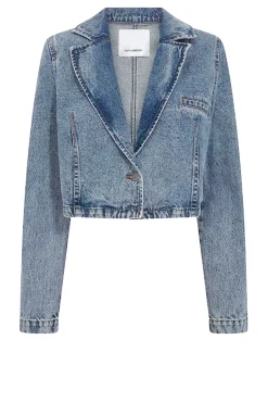Outlet Co'Couture Denim Cropped Jacket Vika | Blue... | | Little Soho
