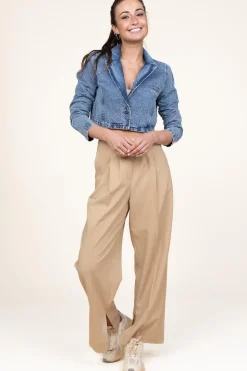 Outlet Co'Couture Denim Cropped Jacket Vika | Blue... | | Little Soho