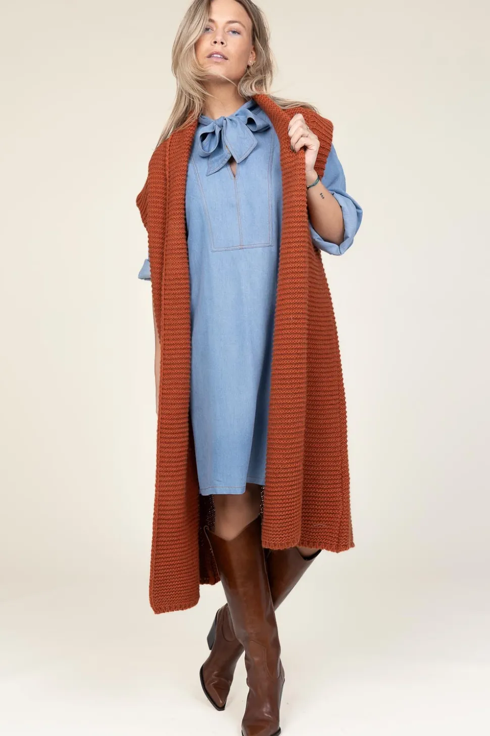 Sale Co'Couture Denim Dress With Bow Titus | Blue... | | Little Soho