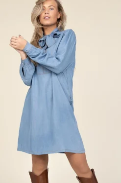 Sale Co'Couture Denim Dress With Bow Titus | Blue... | | Little Soho