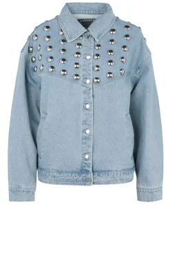 Outlet Berenice Denim Jacket With Studs Vivi | Blue... | | Little Soho