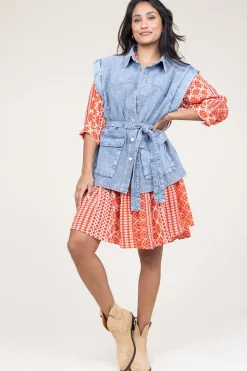 Discount Aaiko Denim Jacket/Waistcoat Julina | Blue... | | Little Soho