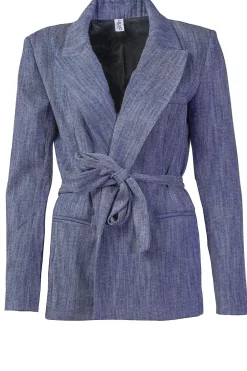 Fashion Liu Jo Denim Look Wrap Blazer Fancy | Blue... | | Little Soho