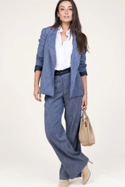 Fashion Liu Jo Denim Look Wrap Blazer Fancy | Blue... | | Little Soho