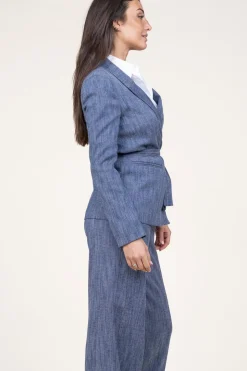 Fashion Liu Jo Denim Look Wrap Blazer Fancy | Blue... | | Little Soho