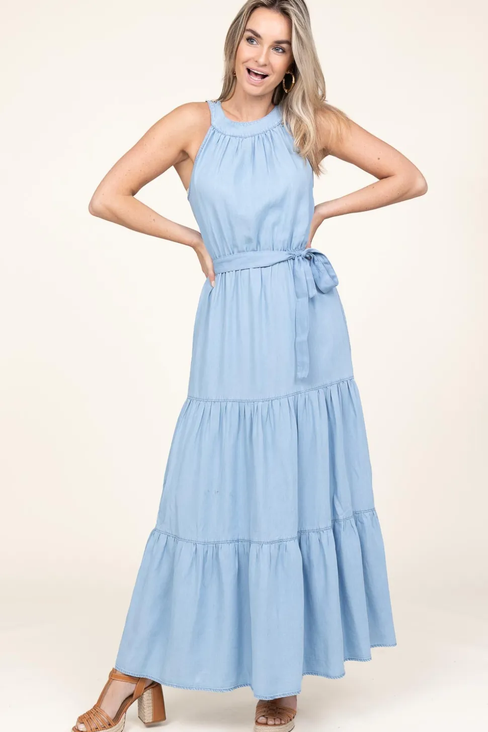 Best Kocca Denim Maxi Dress Ailenn | Blue... | | Little Soho