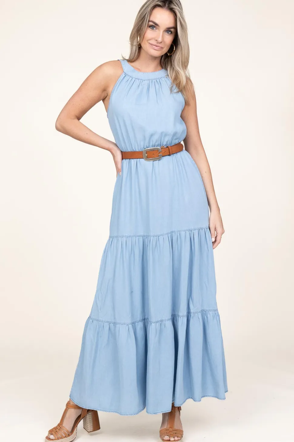 Best Kocca Denim Maxi Dress Ailenn | Blue... | | Little Soho