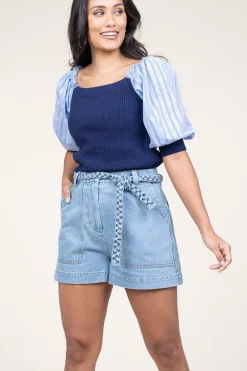 Best Berenice Denim Short Solare | Blue... | | Little Soho