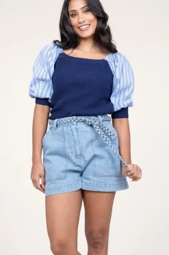 Best Berenice Denim Short Solare | Blue... | | Little Soho