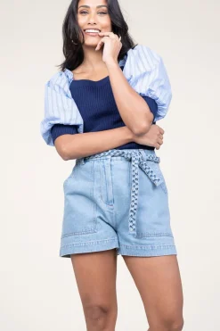 Best Berenice Denim Short Solare | Blue... | | Little Soho