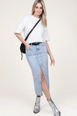 Best Sale Second Female Denim Skirt Dustine | Blue... | | Little Soho