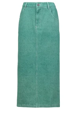 Fashion American Vintage Denim Skirt Tineborow | Green... | | Little Soho