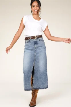 Discount Co'Couture Denim Skirt Vika | Blue... | | Little Soho