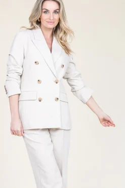 Outlet Second Female Double Breasted Blazer Evie | Natural... | | Little Soho