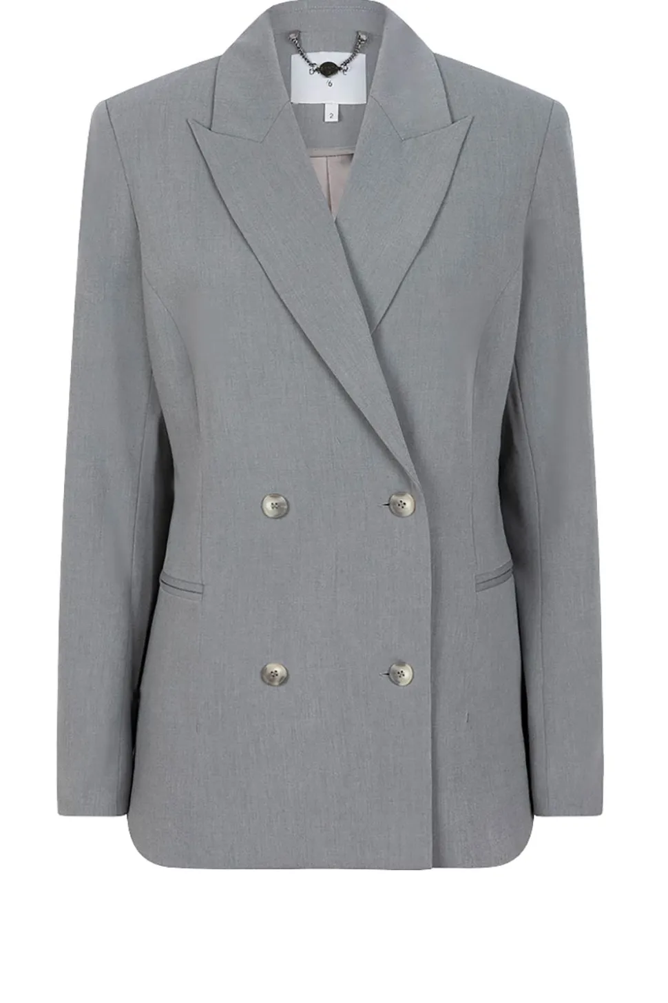 Cheap Dante 6 Double Breasted Blazer Frame | Grey... | | Little Soho