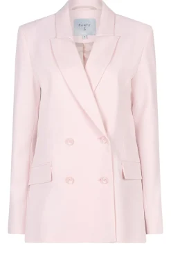 Hot Dante 6 Double-Breasted Stretch Blazer Odille | Pink... | | Little Soho