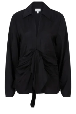 Online Dante 6 Draped Modal Mix Top Pancy | Black... | | Little Soho