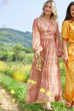 Shop Berenice Dress With Cut-Outs Ratacha | Orange... | | Little Soho