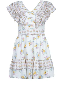 Online Berenice Dress With Floral Print Roro | White... | | Little Soho