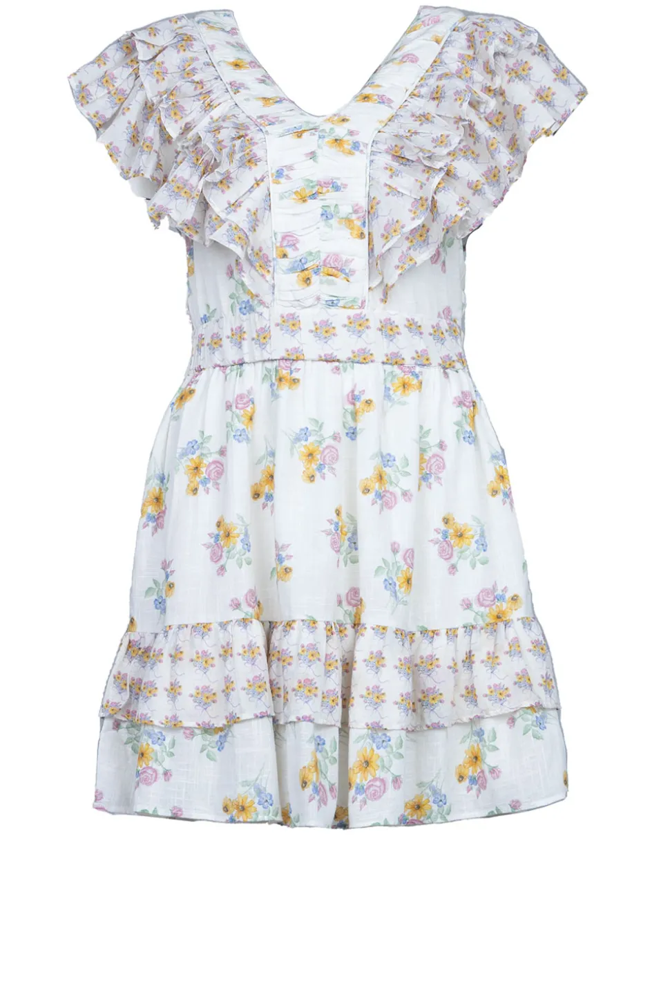 Online Berenice Dress With Floral Print Roro | White... | | Little Soho