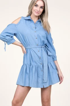 Store Liu Jo Dress With Open Shoulders Lilly | Blue... | | Little Soho