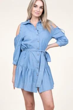 Store Liu Jo Dress With Open Shoulders Lilly | Blue... | | Little Soho