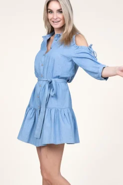 Store Liu Jo Dress With Open Shoulders Lilly | Blue... | | Little Soho