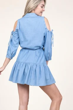 Store Liu Jo Dress With Open Shoulders Lilly | Blue... | | Little Soho