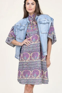 Shop Antik Batik Dress With Print And Embroidery Tala | Multi... | | Little Soho