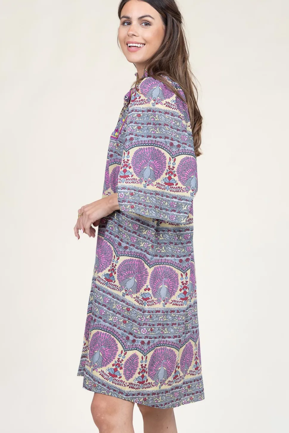 Shop Antik Batik Dress With Print And Embroidery Tala | Multi... | | Little Soho
