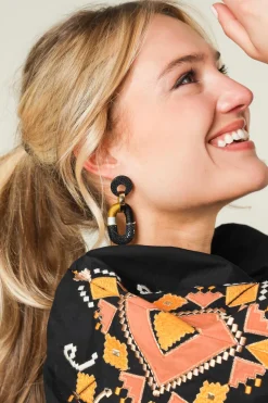 Best Barong Barong Earring Saphira Duo | Black... | | Little Soho
