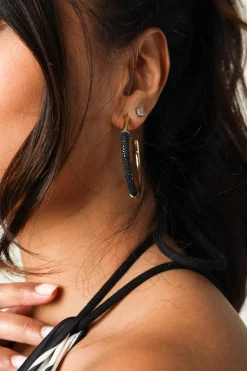 Flash Sale Barong Barong Earrings Saphira Basic Medium | Black... | | Little Soho