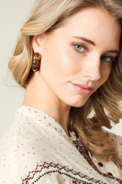 Outlet Barong Barong Earrings Saphira Beads Small | Brown... | | Little Soho