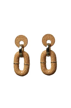 New Barong Barong Earrings Saphira Duo | Beige... | | Little Soho