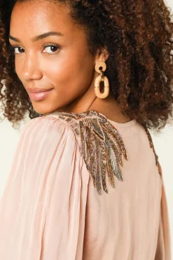 New Barong Barong Earrings Saphira Duo | Beige... | | Little Soho