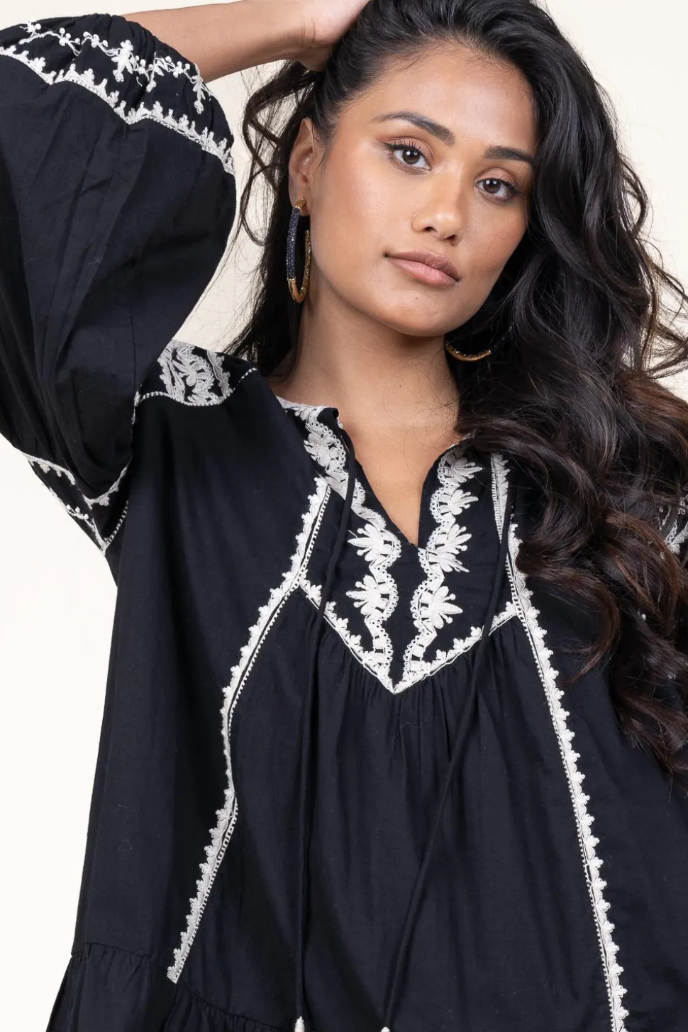 New Barong Barong Earrings Saphira Full Moon Large | Black... | | Little Soho