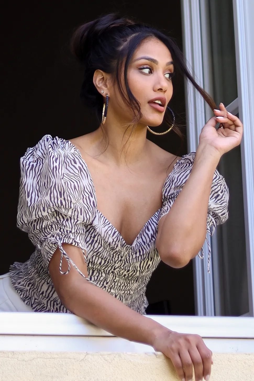 New Barong Barong Earrings Saphira Full Moon Large | Black... | | Little Soho