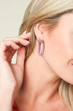 Cheap Barong Barong Earrings Saphira Full Moon Small | Purple... | | Little Soho