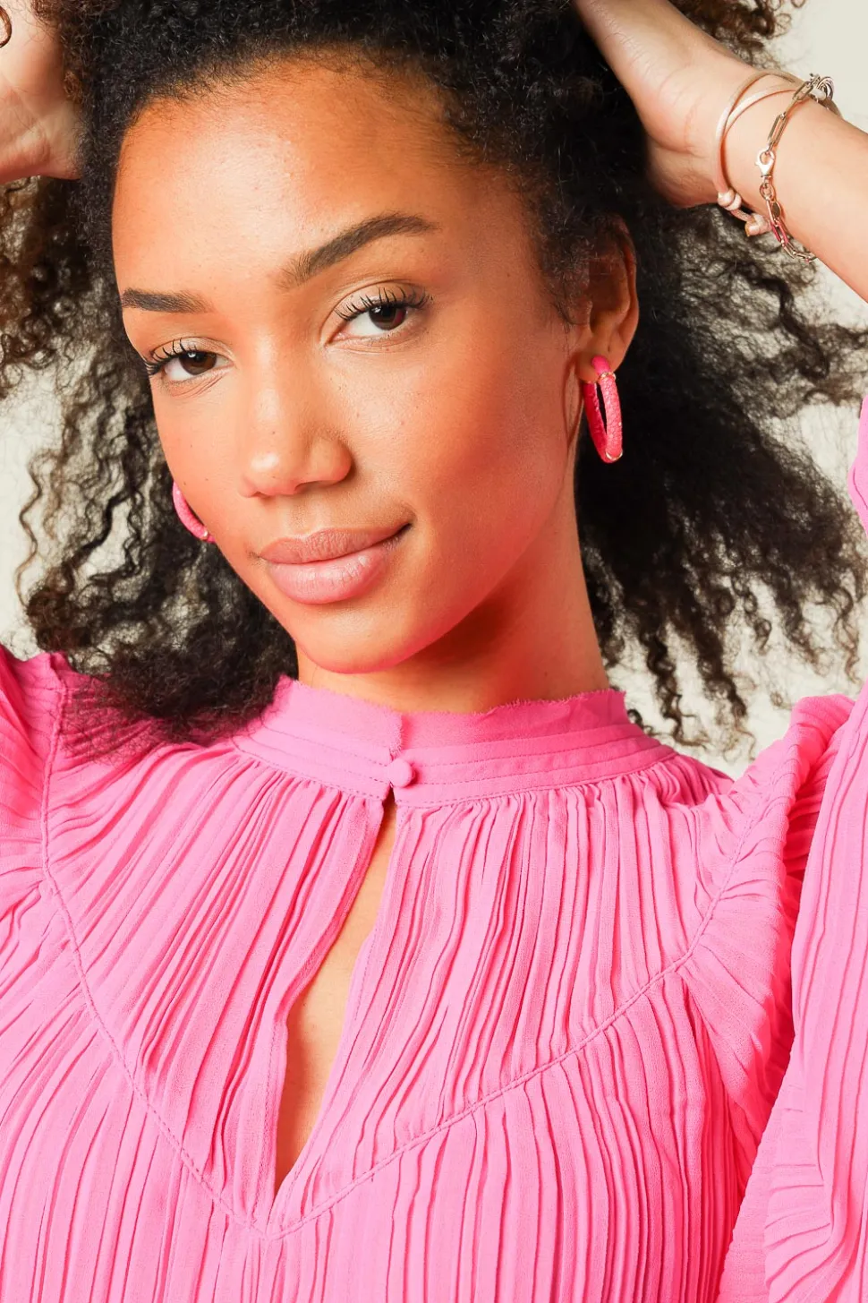 Flash Sale Barong Barong Earrings Saphira Full Moon Small | Pink... | | Little Soho