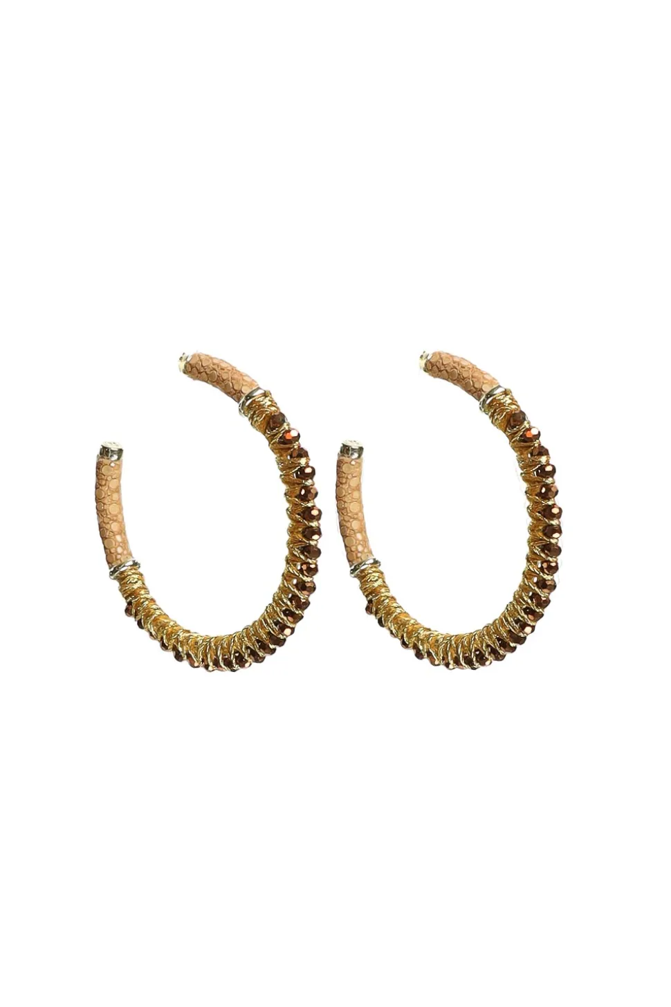 Clearance Barong Barong Earrings Saphira Full Moon Gemstones Medium | Beige... | | Little Soho