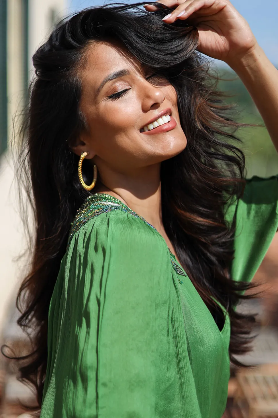 Clearance Barong Barong Earrings Saphira Full Moon Gemstones Medium | Beige... | | Little Soho