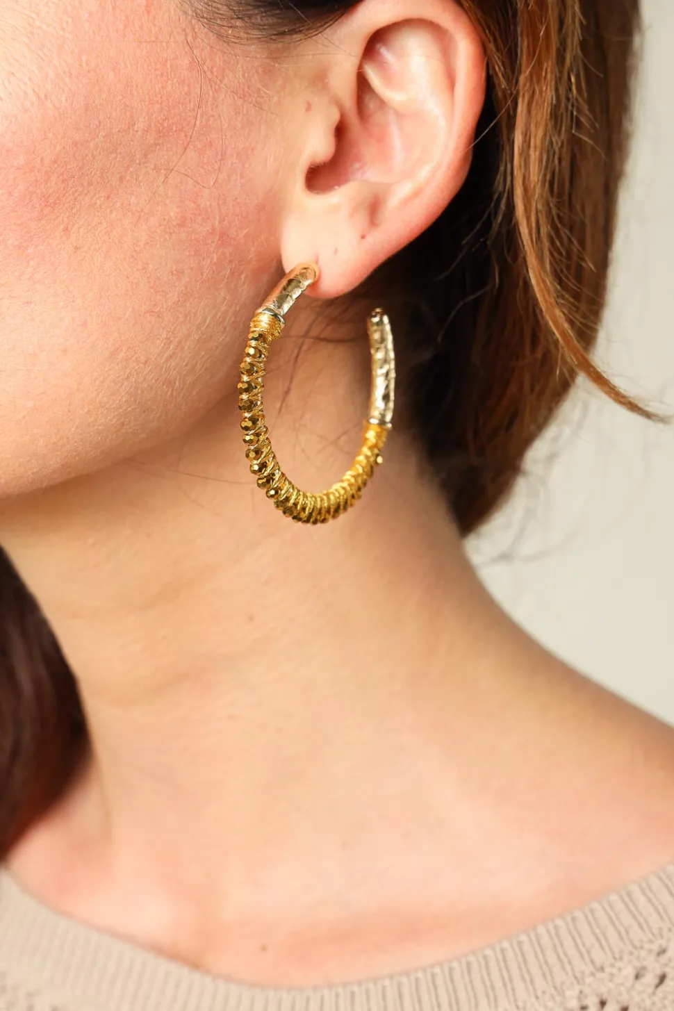 Cheap Barong Barong Earrings Saphira Full Moon Gemstones Medium | Gold... | | Little Soho