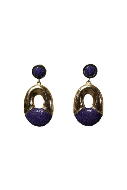 New Barong Barong Earrings Saphira Happy Ufo | Purple... | | Little Soho