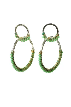 New Barong Barong Earrings Saphira Twin | Green... | | Little Soho