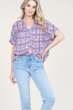 Outlet Louizon Ecovero Blouse With Print Valda | Pink... | | Little Soho