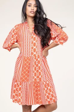 Store Lollys Laundry Ecovero Dress With Print Sabine | Red... | | Little Soho