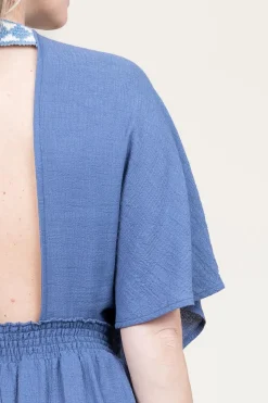 Shop Louizon Ecovero Maxi Dress Idea | Blue... | | Little Soho