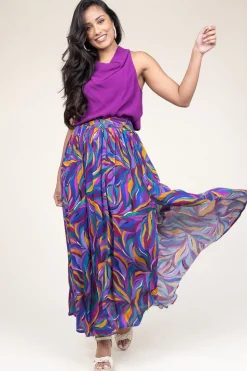 Best Sale Louizon Ecovero Maxi Skirt With Print Osmose | Purple... | | Little Soho