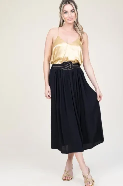 Best Sale Louizon Ecovero Midi Skirt Yvana | Black... | | Little Soho